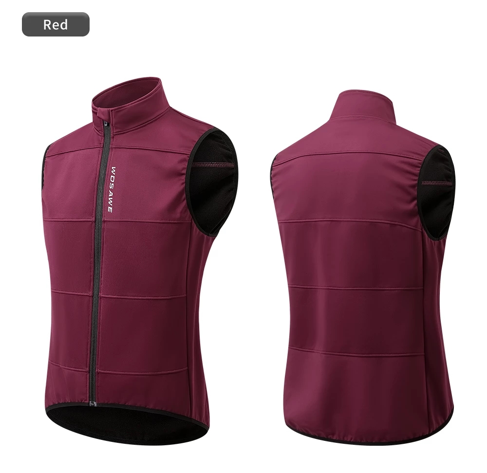 WOSAWE gilet da ciclismo invernale in mucchio termico da uomo nuovo giacca senza maniche antivento strada MTB bicicletta frangivento gilet caldo riflettente uomo
