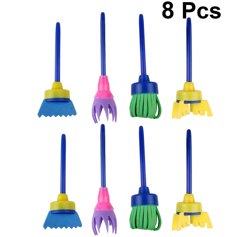 12pcs Round Synthetic Watercolor Artist Sponges for Painting Crafts Pottery (Yellow) paint round sponge tool potter's sponges: 8pcs Type C