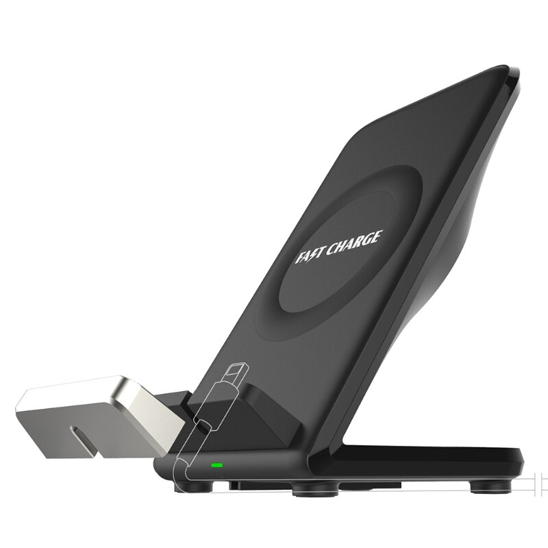 Wireless Charger with Cooling Fan Multifunctional Wireless Fast Charging Stand Compatible with Most Mobile Phones
