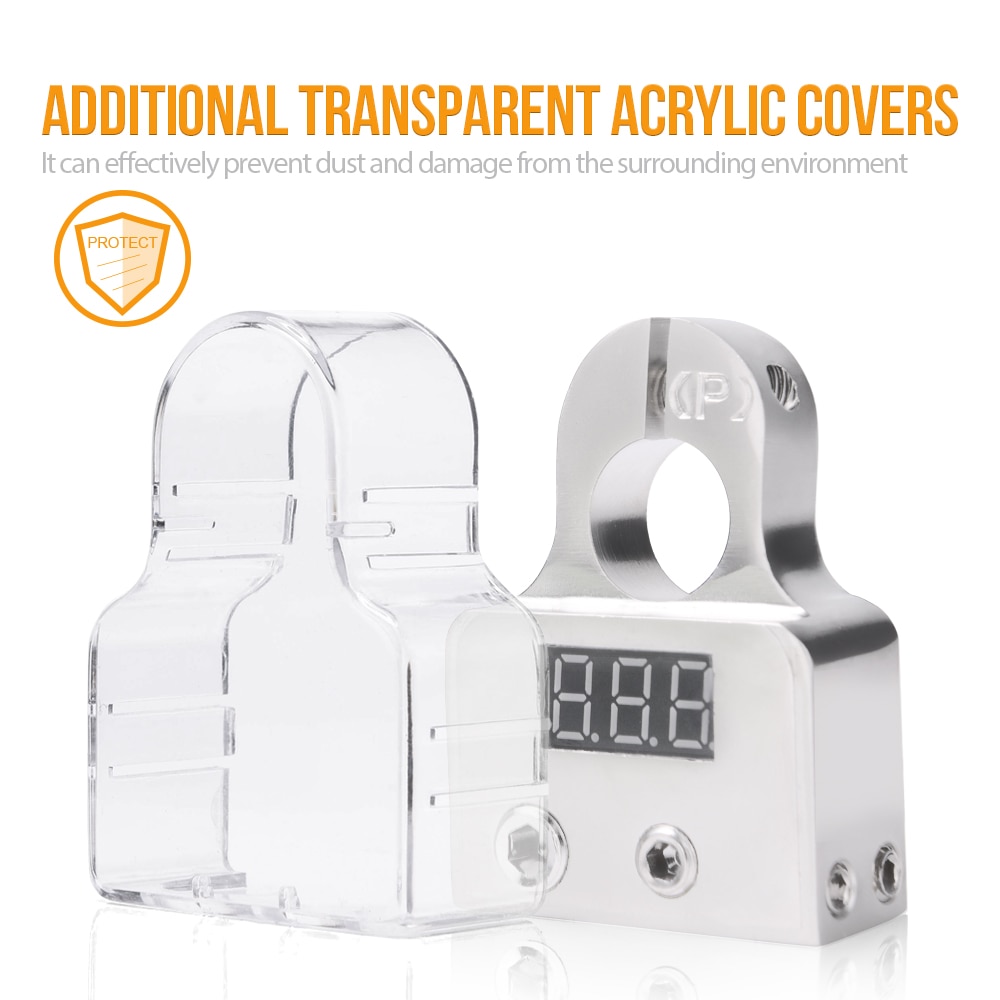 MICTUNING Car Battery Terminal Connectors Strong Versatility DC12V-24V Voltmeter 0 4 8 Gauge AWG Positive Negative Battery Clamp