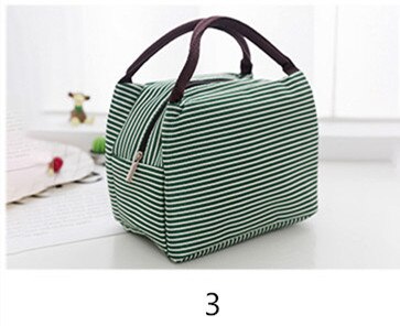 Waterproof Stripe Portable Insulation Bag Insulation Oxford cloth Food Picnic Bag Family Ice Pack Cooler caseNB204: 3