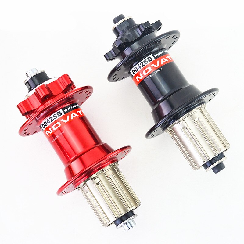 NOVATEC D042SB Front and Rear Hub Mountain Bike Disc Brake Card Bearing Palin Shaft 32/36 Hole Brand Original