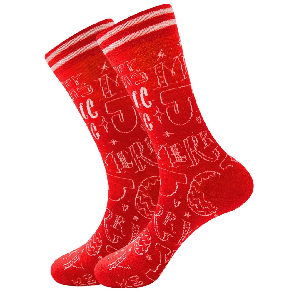 Christmas Socks Happy Socks Men Women Funny Santa Claus Christmas Tree Snow Elk Cotton Harajuku Year: 11