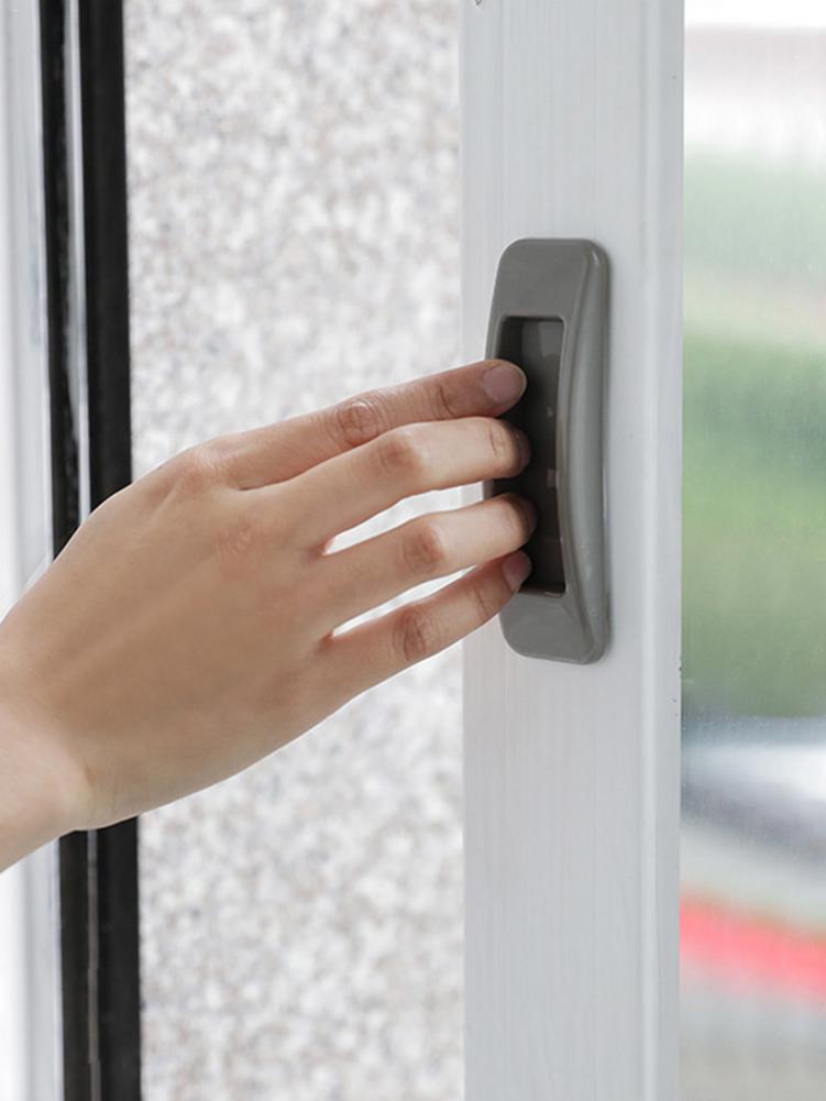 Dørhåndtag 2 stk / lot indsæt de åbne skydedørhåndtag til indvendige døre vindueskab skuffeskab selvklæbende håndtag