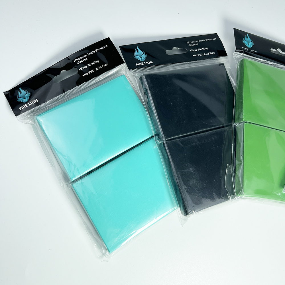 62x89mm 100PCS/Set Solid Matte Trading Card Sleeves Top Loading Japanese Size Card Protector for YGO
