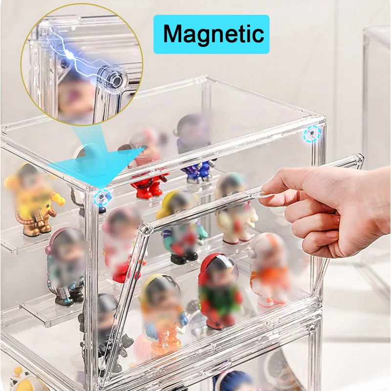 Big Transparent Storage Box Blind Box Showcase Helmet Book Showcase Display Dustproof For jewelry Fingures Organizes Acrylic Box