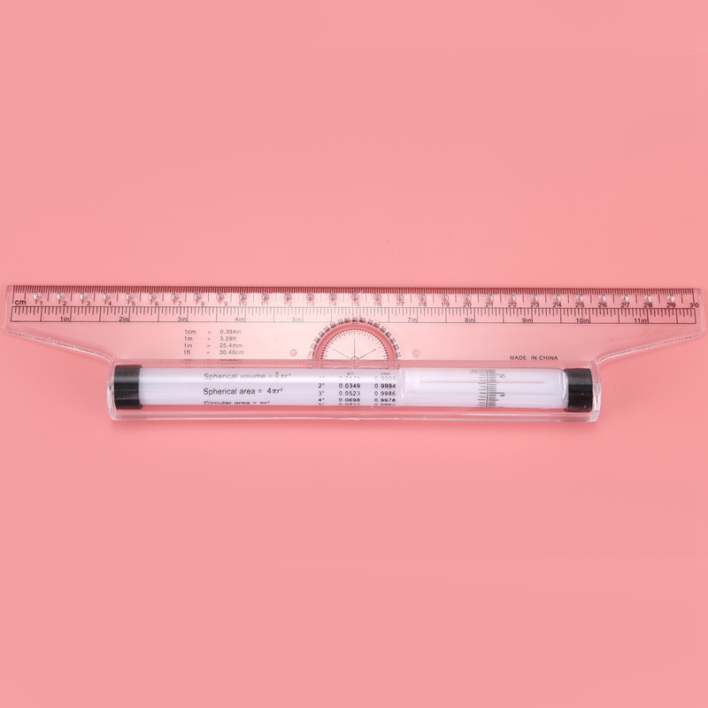 Multifunctionele Meten Gradenboog Template Tekening Rolling Regel 30 Cm