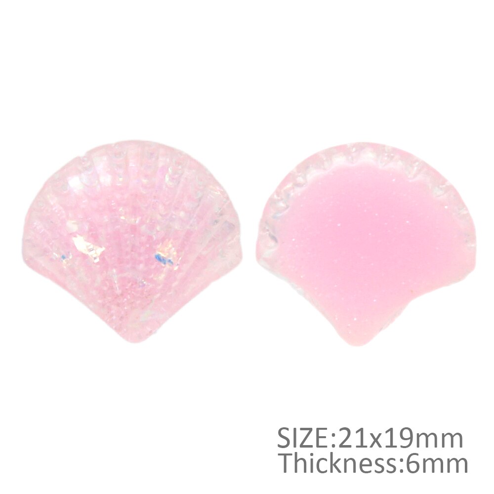 10 stk slikfarvet pailletter skal 3d harpiks flatback cabochon håndværk tilbehør diy ,10 yc 11635: 1108028004