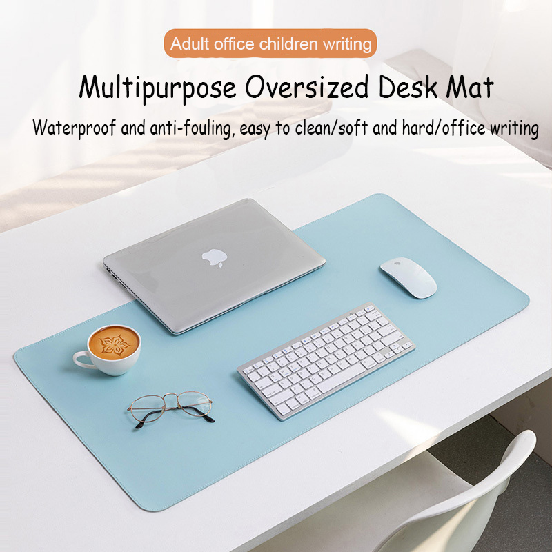 Large Size Office Desk Mat PU Waterproof Mouse Pad Desktop Keyboard Desk Pad Gaming Mousepad PC Accessories