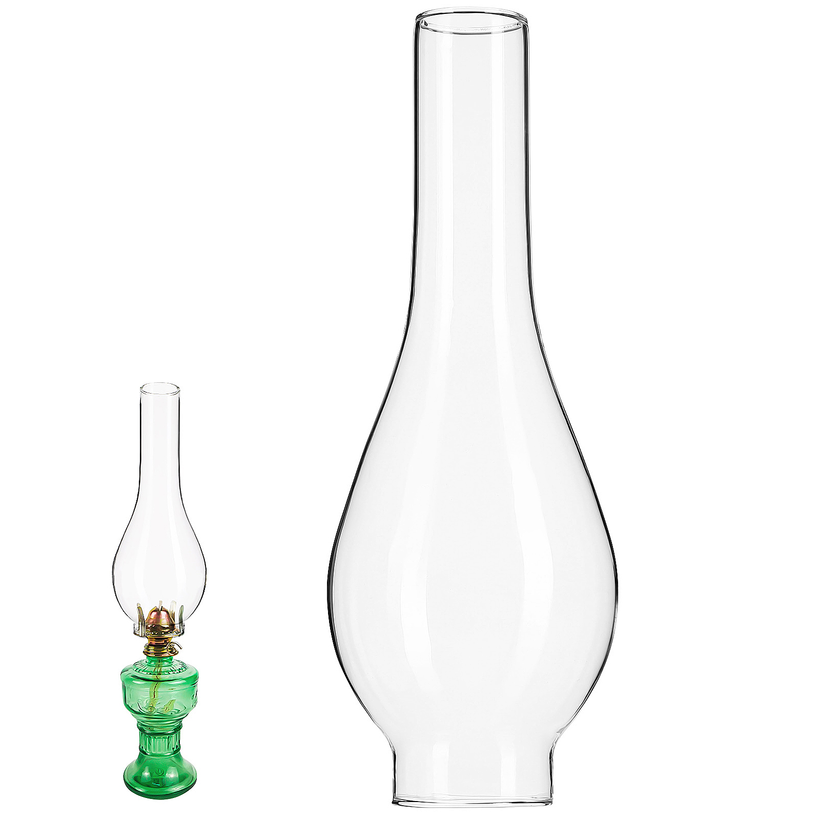 Long Kerosene Lamp Glass Shade Cover for Oil Shades Hurricane Parts Lantern Chimney Lampshade: Default Title