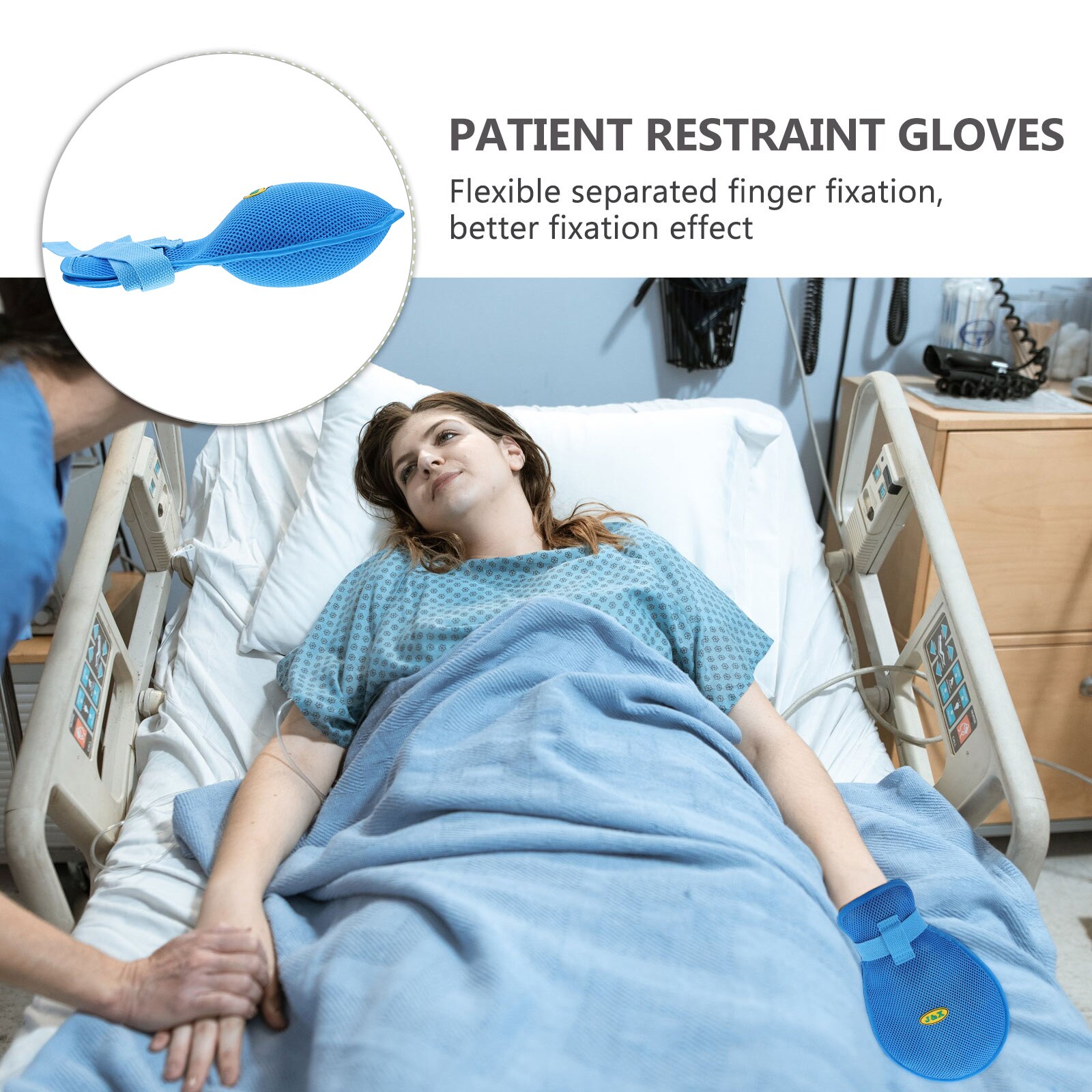 1pc Mitt for Dementia Elder Breathable Mesh Hand Protector