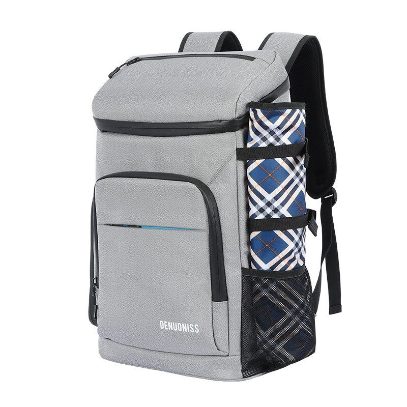 DENUONISS Neue Isolierte Kühltasche Große Rucksack Tasche Tragbare draussen Thermische Rucksack mit Picknick matt Freies: L310 grau
