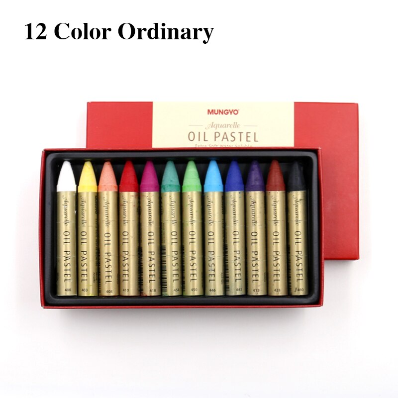 Pastel de aceite Soluble en agua para estudiantes, cera blanda, juego de pintura de grafiti para niños, suministros de Arte de papelería escolar: 12 color