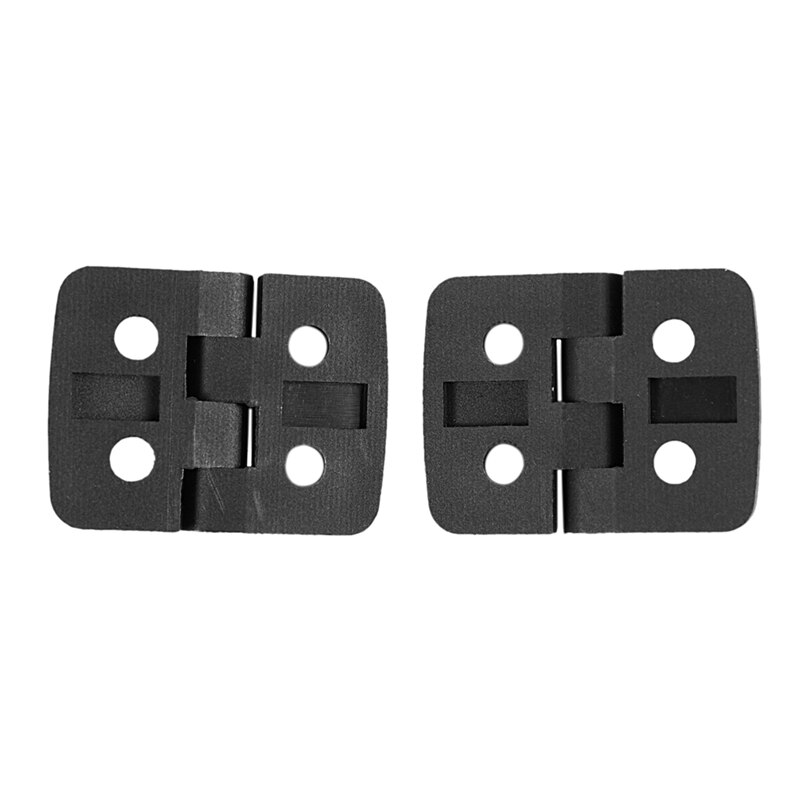 2 Pcs Black Single Metal Axle Plastic Wardrobe Door Hinge