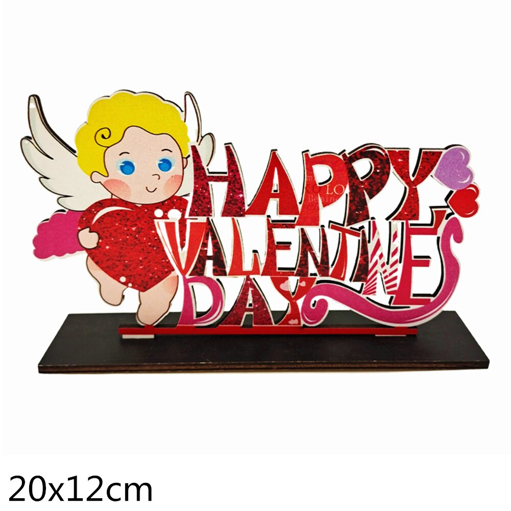 Valentine&#39;s Day Wooden Table Sign Decoration Romantic Table Centerpiece Sign Wedding Letter Decoration for Valentine Day Decor..: 1