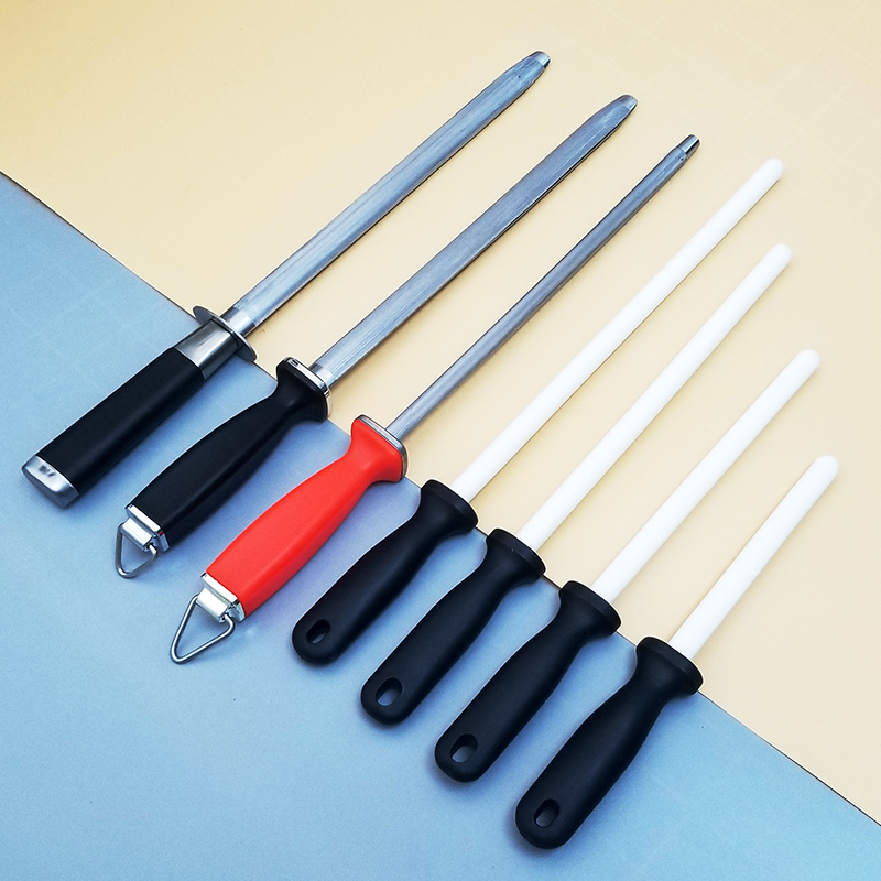 6"/8"/10"/12" Knife Sharpener Sharpening Ceramic Rod ABS Handle Honing Knife Sharpener for Knives Sharpening Steel Musat