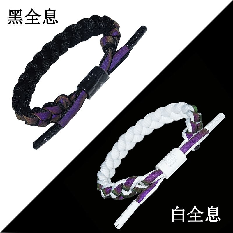 Olografica riflettente studente braccialetto dolce gli uomini e le donne coppie mano corda colorata catena di moda tessuto semplice regalo