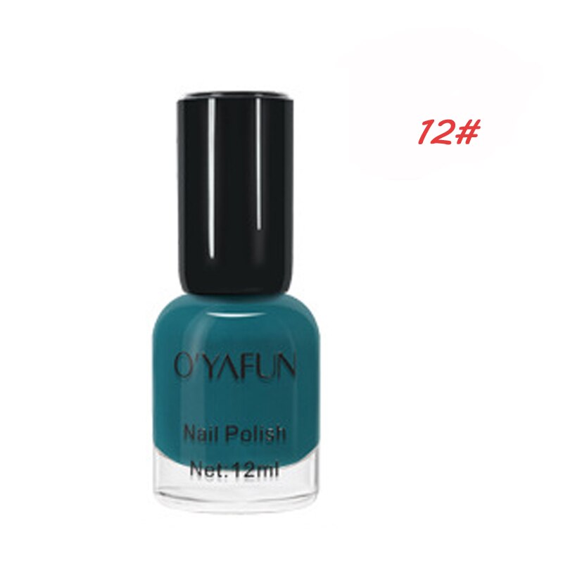 Neglelak hurtigtørrende ingen belysning slik macaron farve neglemaling giftfri gør-det-selv neglekunstpigment glitter neglelak hurtigttørrende: 12