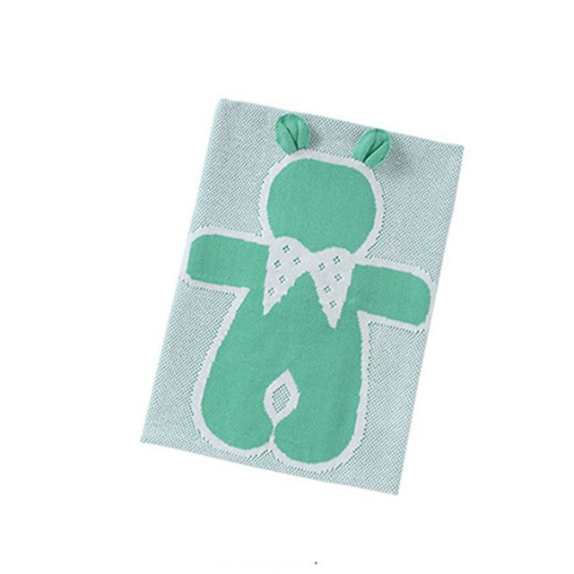 Herfst Winter Pasgeboren Baby Quilt Jongens Meisjes Hold Deken Baby Baby Meisje Jongen Brei Alpaca Deken: 82W805 Green