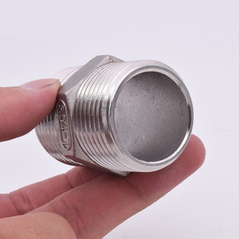 1/8" 1/4" 3/8" 1/2" 3/4" 1" 1-1/4" 1-1/2" BSP Male to Male Thread Hex Nipple Threaded Reducer Pipe Fitting Stainless Steel 304