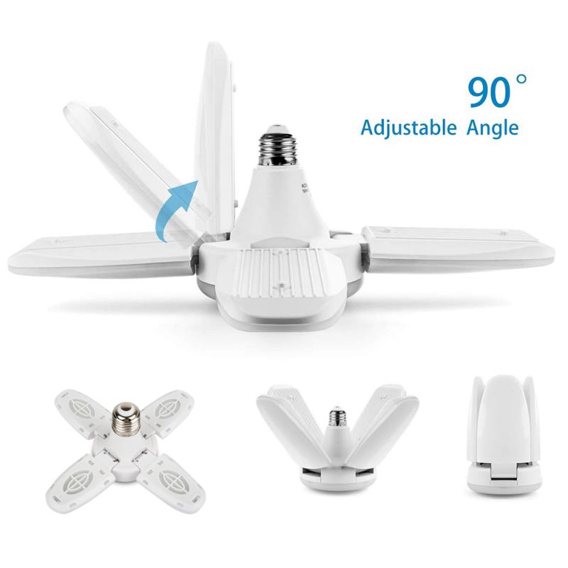 38W LED Garage Lights Deformable Ceiling Fixture Lights Shop Workshop Lamp Adjustable LED Energy Saving Ceiling Lamp