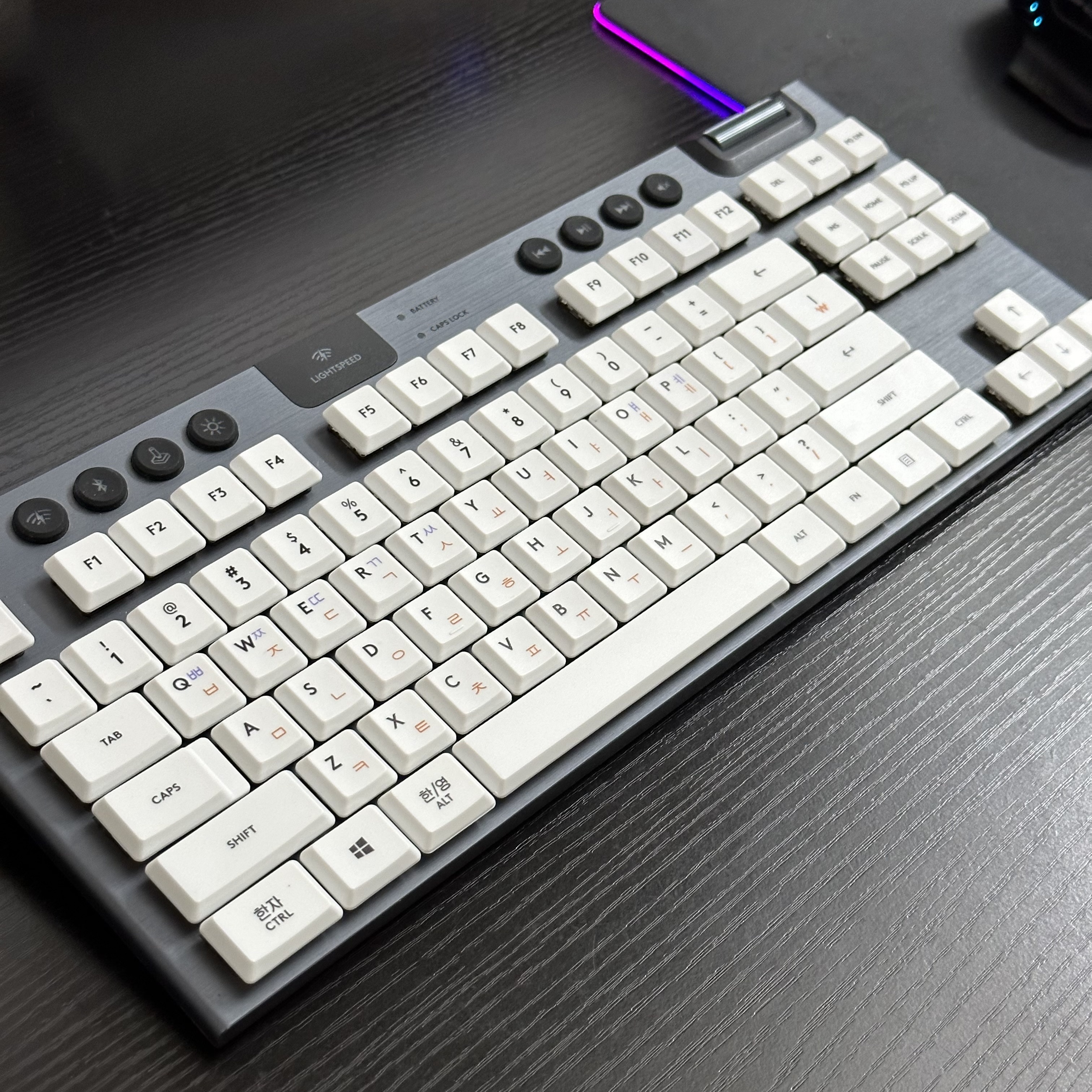 Korean Keycaps PBT Minimalist Style Custom Keycap Set Suitable for Logitech G813/G815/G913/G915 TKL RGB Mechanical Keyboard