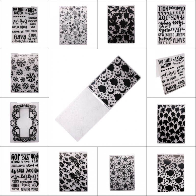 1Pcs Making Paper Cards DIY Photo Album Multifunction Embossing Folder Template Embossing Plastic Wedding Decoration
