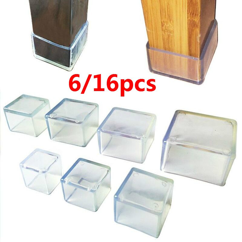 Møbler silikon benkapper føtter pads bord stol ben gulv føtter cap cover protector transparent møbelben