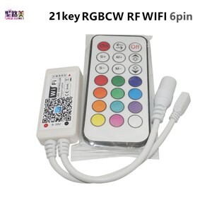 Magic Home DC5V 12V 24V Bluetooth controlador WiFi inalámbrico, RGB/RGBW IR RF LED Controller para 5050 WS2811 WS2812B Pixel led strip: 21k RF RGBCWwifi6pin
