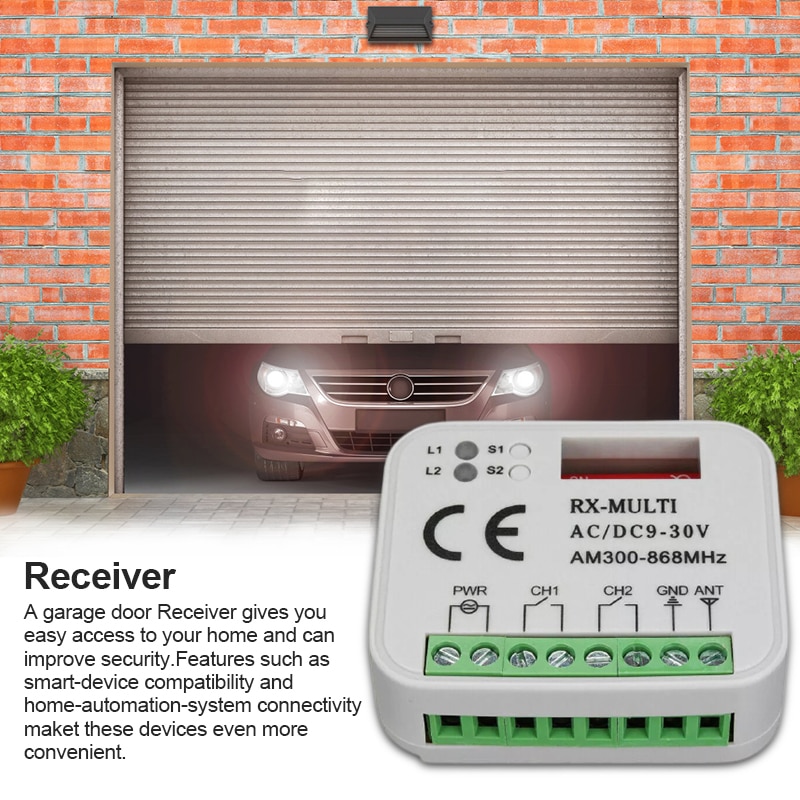 Multi-Frequentie Universele Garagedeur Afstandsbediening Ontvanger Voor Garagedeur Schakelaar Universele Rx Multi Ontvanger