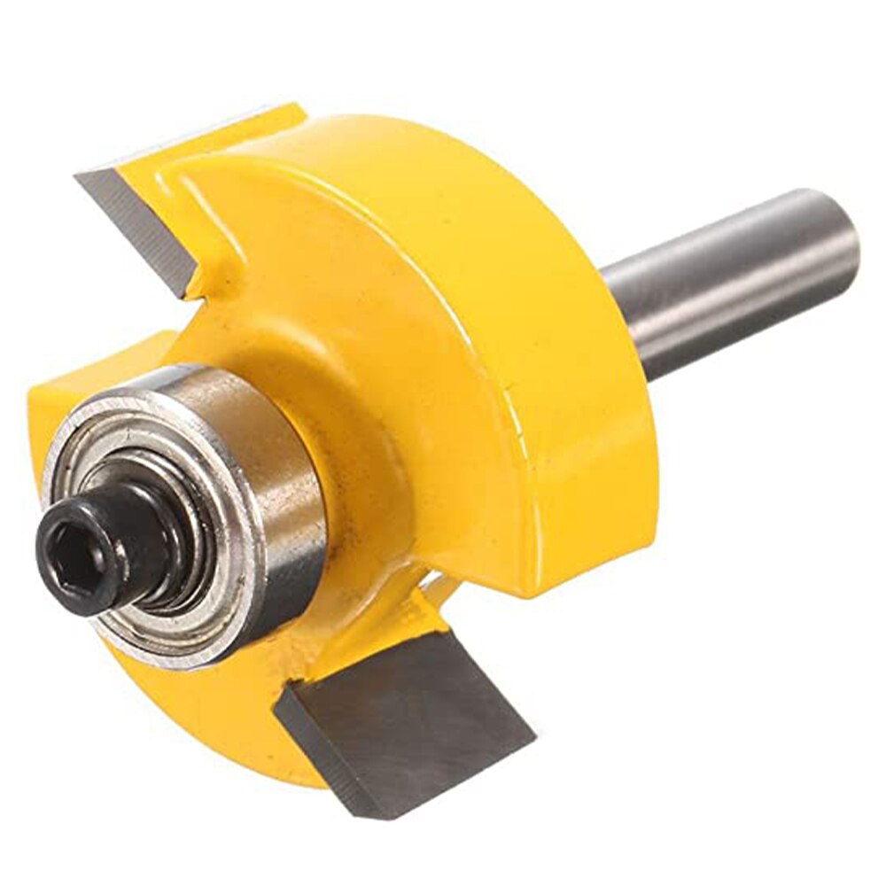 1/4 "Inch Schacht 1-3/8" Hoogte Multi Rabbet Router Bit Set (6 Lagers Meerdere Diepten) verwisselbare En Verstelbare Lager.