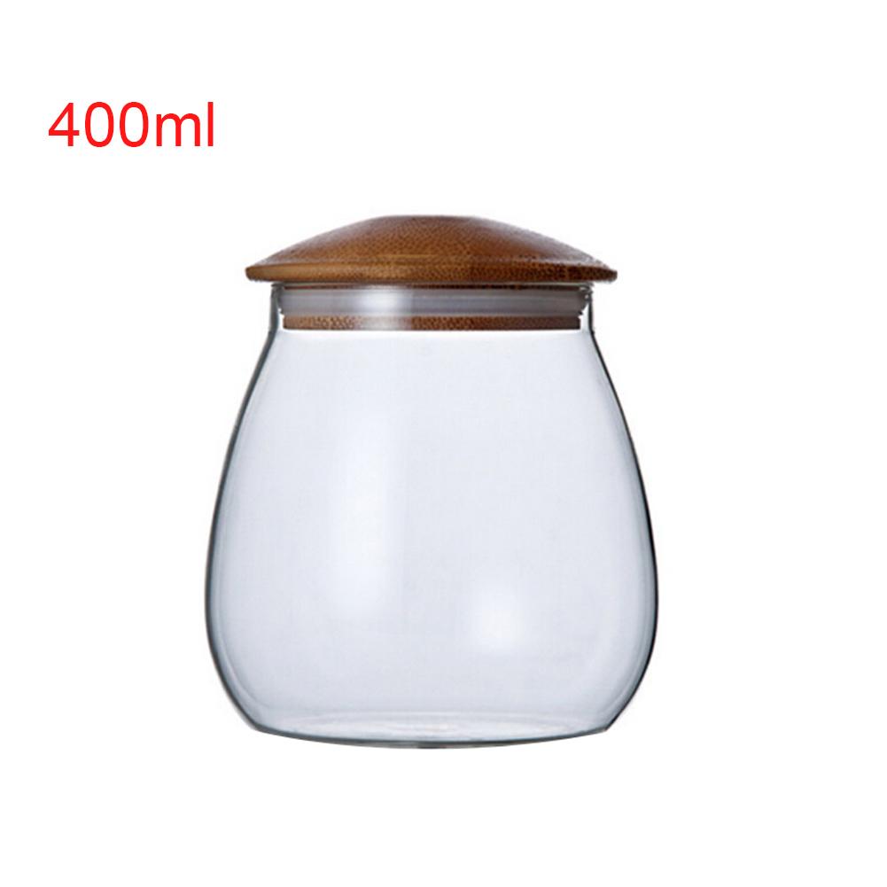 Pots à épices Borosilicate Transparent verre sans plomb scellé boîte de stockage réservoir de stockage de Grains pot liège thé conteneurs réservoir: Type8  400ML