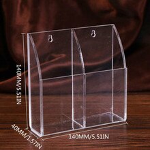 TV Remote Control Holder Wall Mount Acrylic Organizer Stand Box Storage Phone Plug Holder Multifunction USB Charging Stand: Two Cases