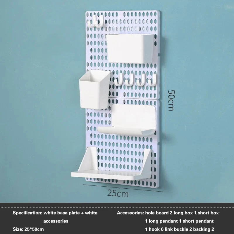 Pegboard painéis de parede pegboard organizador de parede montagem display diy pegboard kit ferramenta armazenamento painel rack banheiro cozinha: verde