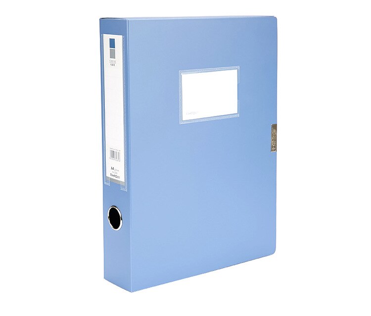 1 Stuk Blauw A4 Document Bestand Doos PP Document Vullen Papier Case Opbergdoos School Kantoorbenodigdheden Filing Producten: Default Title