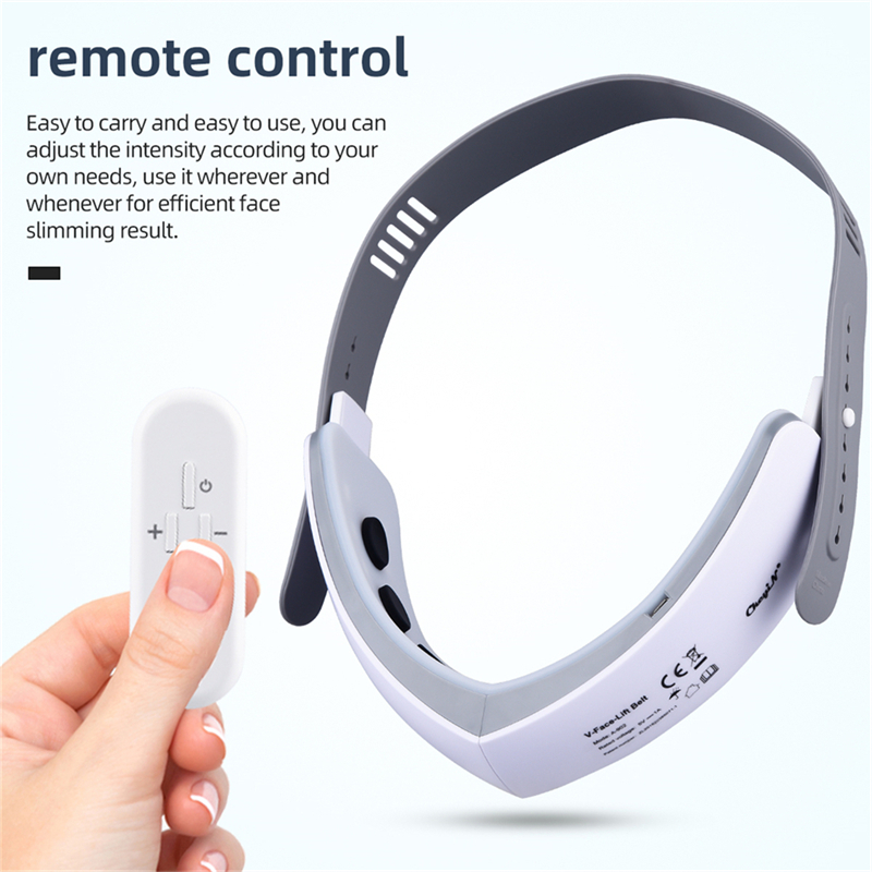 Ckeyin duplo queixo redutor elétrico v forma rosto massageador vibrador de levantamento facial massagem terapia fóton led dispositivo aperto