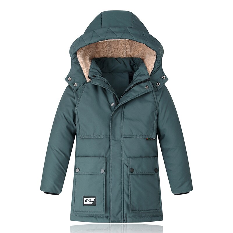 linboo Jas voor jongens, kinderen, donsjack, winter, dikke jas, fleecevoering, warm, gevoerde parka, bovenkleding, Blen Marine, 3 jaar