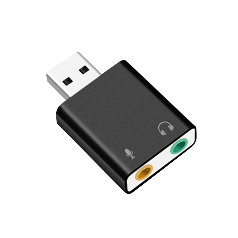 7.1-Kanaals Aluminium Usb Geluidskaart Computer Externe Geluidskaart Usb7.1 Geluidskaart Analoge Geluidskaart: Default Title