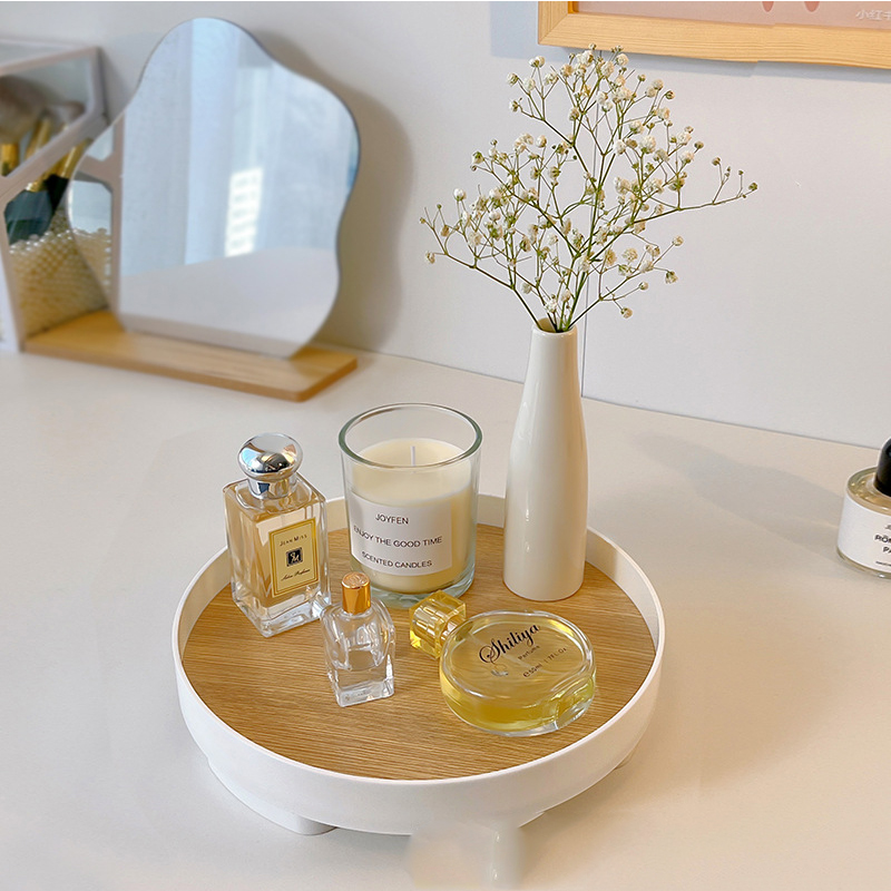 Plateau de rangement de parfum cosmétique, porte-clé d'entrée européenne, plaques de rangement de parfum rétro, plateau de vanité pour exposition de bijoux, boucles d'oreilles, décor de commode