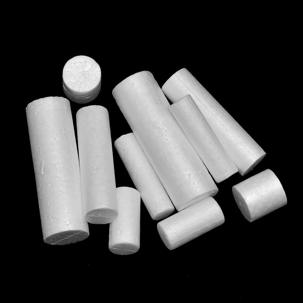 10 stk isopor av isopor -isopor sylinder for maling håndverk 5 størrelser