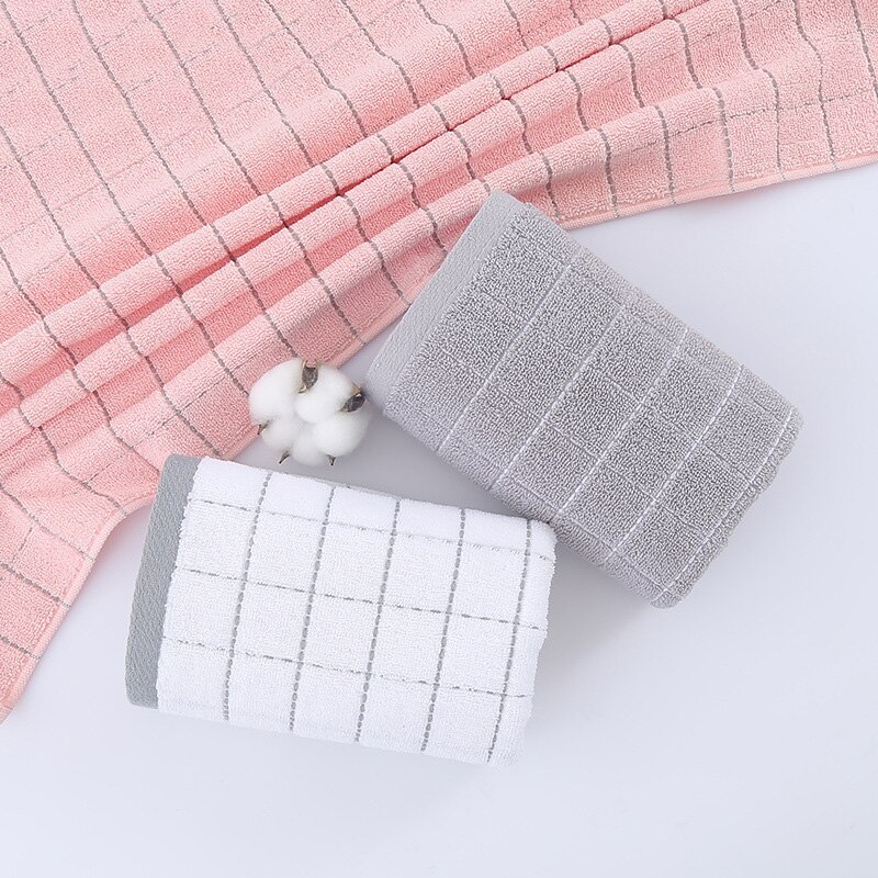 Plaid Towel 35*75cm 100% Cotton Face Towel Soft Super Absorbent Bath Towel Face Hair Shower Towels for Adults Kids