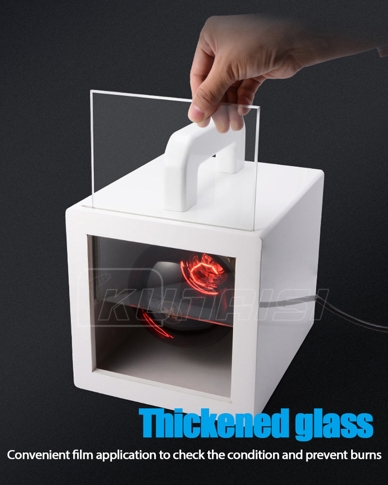 220V Wooden baking lamp Vehicle Solar Film Car Window Tint Tester Heat Rejection Test Box Infrared Paint Curing Lamp KNS-21
