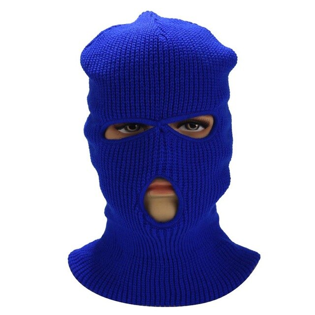 Unisex Cycling Face Mask 3 Holes Winter Neon Mask Cycling Mask Outdoor Halloween Caps Motorcycle Bicycle Ski Cycling Scarf Masks: Blue