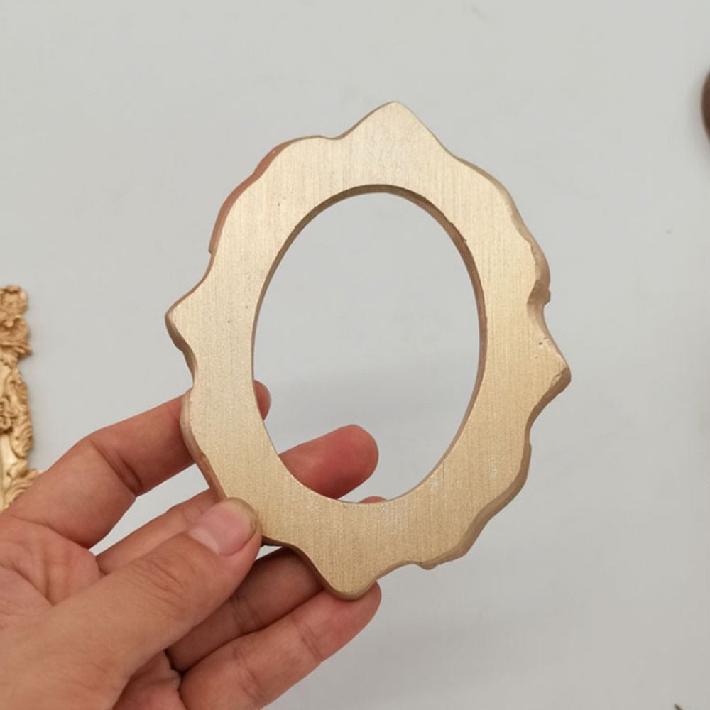 Europäischer viktorianischer Stil goldener retro-Fotorahmen Bilderrahmen Nagel Kunst Schmuck Dekoration Ohrringe Halskette Anzeige Gestell