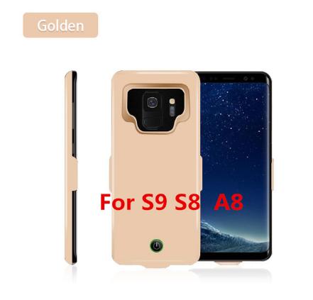 Batterie Ladegerät fall Für Samsung Galaxy S8 S9 Plus A8 Plus Batterie Lade Fall Backup Pack Power Bank Fall für S 8 S 9 EINE 8: for S8 S9 A8 Gold