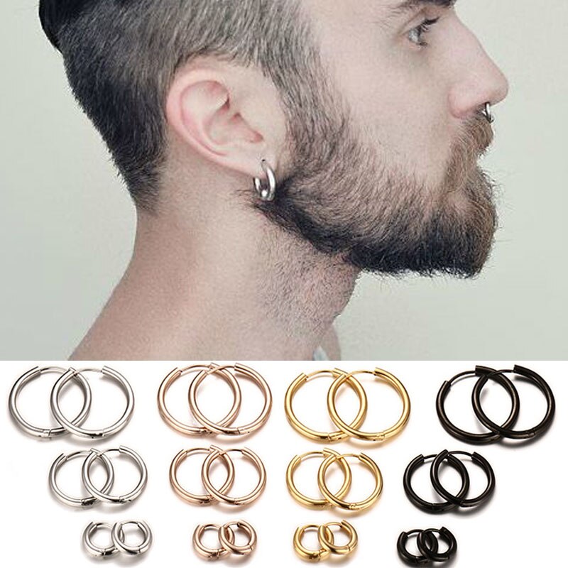 Lip ring met septum voor mannen oorbel kraakbeen roestvrij staal septums sieraden 11mm,20mm,25mm 4 kleur