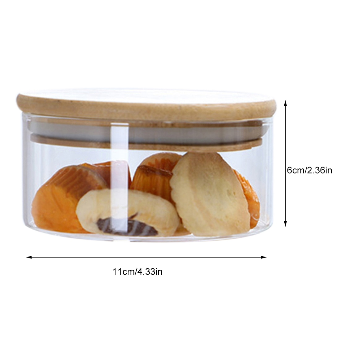 4-Tier Stackable Glass Apothecary Jar Kitchen Candy Cookie Food Bulk Container Storage Bottles Containers With Lid - Transparent: 1