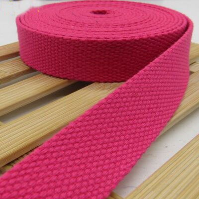 5Meters 32mm Canvas Ribbon Belt Bag Cotton Webbing Canvas Webbing Knapsack Strapping Sewing Bag Belt Accessories: Rose red