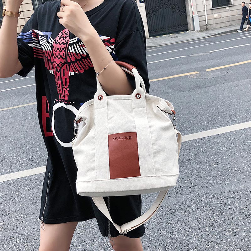 Grote capaciteit dikke canvas crossbody tassen voor vrouwen grote schouder reis boodschappentas vrouwelijke casual handtas tassen