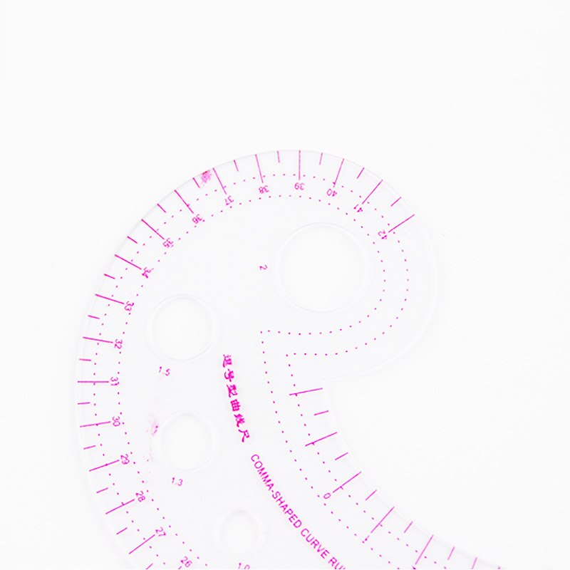 1 pieza regla curvada francesa en forma de Coma herramienta de dibujo artesanal de plástico regla de costura de y estilismo suministros de oficina Kawaii